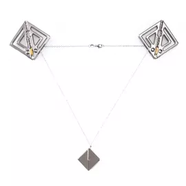 Затискачі для сосків з легкою підвіскою LOCKINK Adjustable Nipple Clamps with Light Pendant - Grey - 1