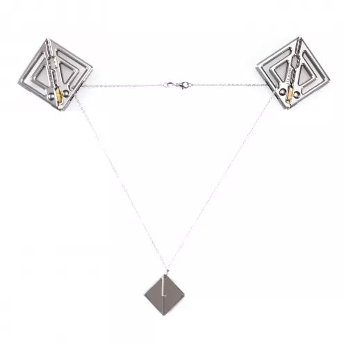 Затискачі для сосків з легкою підвіскою LOCKINK Adjustable Nipple Clamps with Light Pendant - Grey