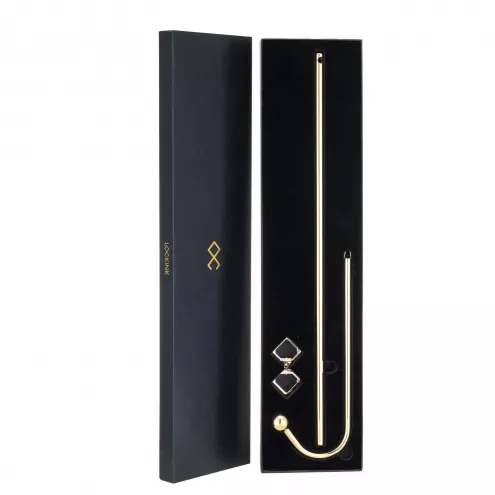 Анальний гак LOCKINK Golden Adjustable Anal Hook Set
