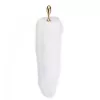 Металлическая анальная пробка Лисий хвост LOCKINK SEVANDA White Fox-Tail Anal Pear-shape Plug