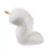 Металева анальна пробка Лисий хвіст LOCKINK SEVANDA White Fox-Tail Anal Rose-shape Plug