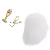 Металева анальна пробка Кролячий хвіст LOCKINK SEVANDA White Bunny-Tail Anal Rose-shape Plug