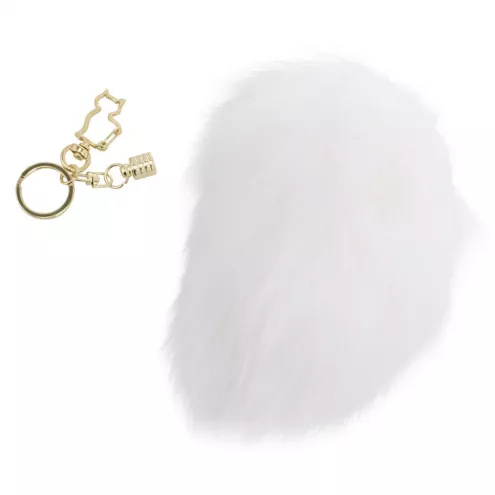 Металева анальна пробка Кролячий хвіст LOCKINK SEVANDA White Bunny-Tail