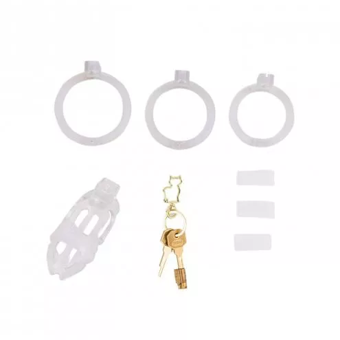 Клітка для пеніса LOCKINK SEVANDA Plastic Penis Chastity Cage - Transparent