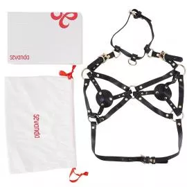 Портупея на грудь LOCKINK SEVANDA Queen Chest Harness with Removable Bra - 10