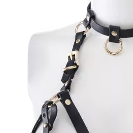 Портупея на грудь LOCKINK SEVANDA Queen Chest Harness with Removable Bra - 8