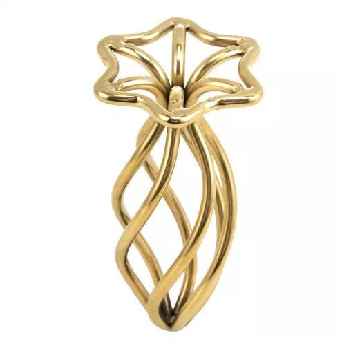 Анальная пробка LOCKINK SEVANDA Hollow Spiral Golden Metal Anal Plug - S size