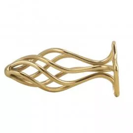 Анальная пробка LOCKINK SEVANDA Hollow Spiral Golden Metal Anal Plug - M size - 2
