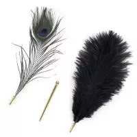 Щекоталка LOCKINK SEVANDA Natural Peacock Flirting Feather Tickler