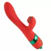 Вібратор-кролик із флогером LOCKINK SEVANDA Whip Vibrating Massage Wand - Red & Green