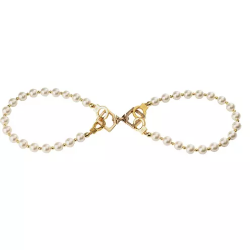 Перлинні наручники та поножі LOCKINK Pearl Handcuffs & Anklecuffs