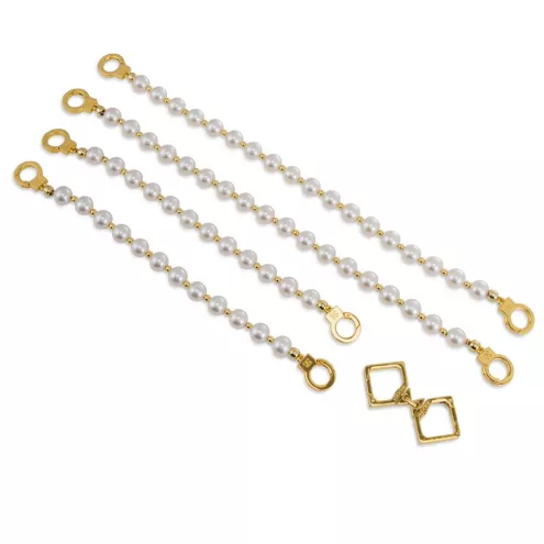 Перлинні наручники та поножі LOCKINK Pearl Handcuffs & Anklecuffs