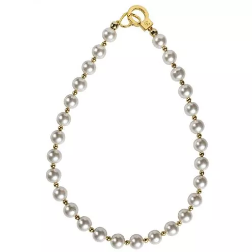Перлинний нашийник з повідцем LOCKINK Pearl Collar & Leash Set