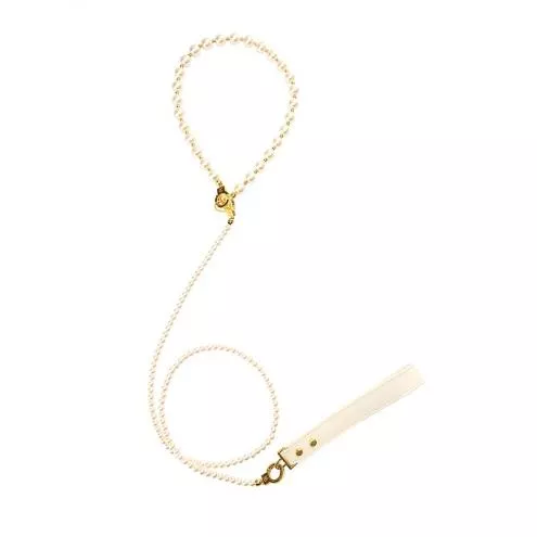 Перлинний нашийник з повідцем LOCKINK Pearl Collar & Leash Set