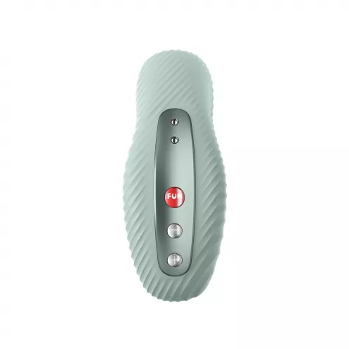 Накладной вибратор Fun Factory LAYA III sage green, эффект постукивания пальцем