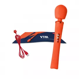 Вибромассажер Fun Factory VIM Vibrating Wand sunrise orange, супермощный и легкий, до 6 часов работы - 4
