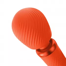 Вибромассажер Fun Factory VIM Vibrating Wand sunrise orange, супермощный и легкий, до 6 часов работы - 9