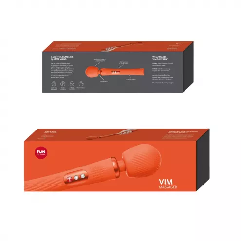 Вібромасажер Fun Factory VIM Vibrating Wand sunrise orange, суперпотужний та легкий, до 6 годин роботи