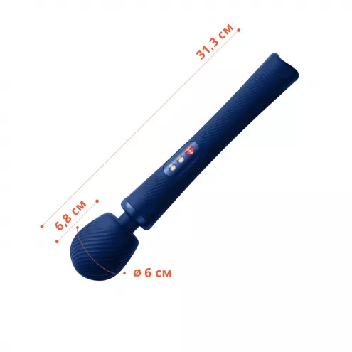 Вибромассажер Fun Factory VIM Vibrating Wand midnight blue, супермощный и легкий, до 6 часов работы