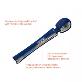 Вибромассажер Fun Factory VIM Vibrating Wand midnight blue, супермощный и легкий, до 6 часов работы - 9