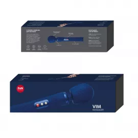 Вибромассажер Fun Factory VIM Vibrating Wand midnight blue, супермощный и легкий, до 6 часов работы - 3