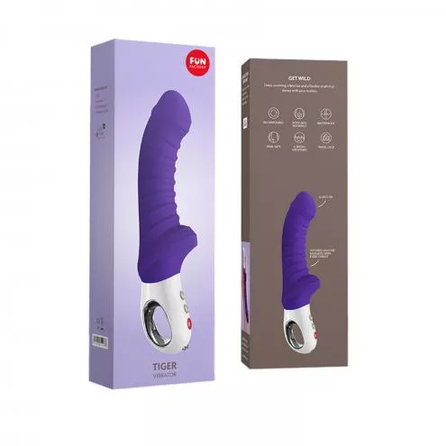Вибратор для точки G Fun Factory TIGER violet, ребристый