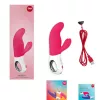 Вібратор-кролик Fun Factory MISS BI pink/white, 2 незалежні мотори, діаметр 4,2 см