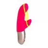 Міні вібратор-кролик зі стимулюючою стрічкою Fun Factory AMORINO pink/neon yellow, знімна стрічка