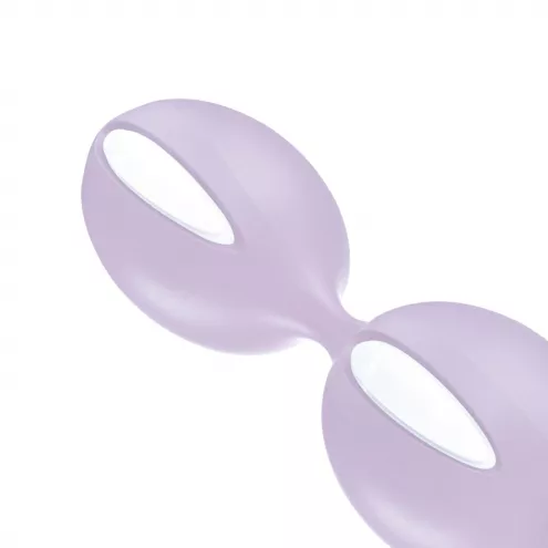 Вагінальні кульки Fun Factory SMARTBALLS DUO, бузково-білі, 2 шт