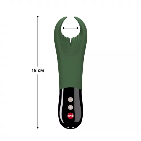 Вібратор для пеніса Fun Factory MANTA moss green/black, підходить для парних ігор