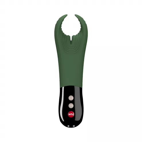 Вібратор для пеніса Fun Factory MANTA moss green/black, підходить для парних ігор