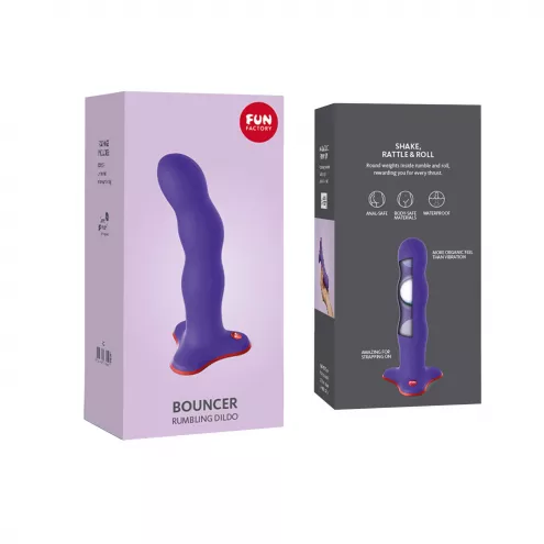 Фаллоимитатор Fun Factory BOUNCER, фиолетовый, шарики внутри
