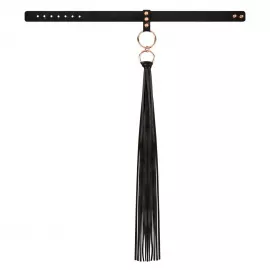 Ошейник с флоггером Rosy Gold - Collar with Flogger - Black - 6