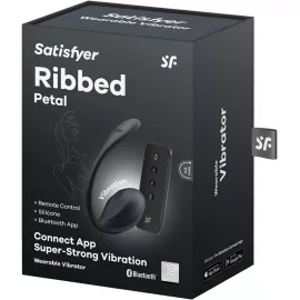 Виброяйцо Satisfyer Ribbed Petal Connect App Black - 7