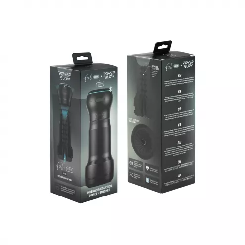 Мастурбатор Kiiroo Feel Pocket із всмоктувальною інтерактивною насадкою PowerBlow Combo Set