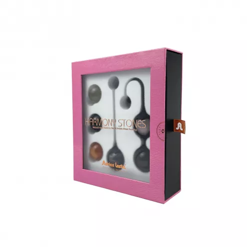 Вагинальные шарики Adrien Lastic Harmony Stones, полудрагоценные камни, 2 держателя