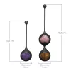 Вагинальные шарики Adrien Lastic Harmony Stones, полудрагоценные камни, 2 держателя