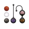 Вагинальные шарики Adrien Lastic Harmony Stones, полудрагоценные камни, 2 держателя