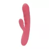 Вибратор-кролик Svakom Avery Strawberry Pink с двигающимся стволом, движение вперед-назад