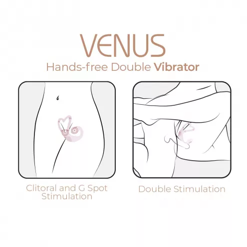 Смарт-вибратор для пар Adrien Lastic Venus + APP, двойной