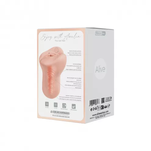 Мастурбатор-вагіна Alive Amelia Super Realistic Masturbator S Flesh, реалістичний канал