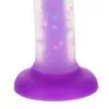 Фалоімітатор, що світиться в темряві ADDICTION Rave 8 Glow in the Dark Dildo Purple Confetti