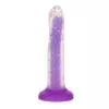 Фалоімітатор, що світиться в темряві ADDICTION Rave 8 Glow in the Dark Dildo Purple Confetti
