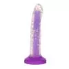Фалоімітатор, що світиться в темряві ADDICTION Rave 8 Glow in the Dark Dildo Purple Confetti