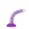 Фалоімітатор, що світиться в темряві ADDICTION Rave 8 Glow in the Dark Dildo Purple Confetti