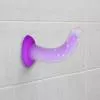 Фалоімітатор, що світиться в темряві ADDICTION Rave 8 Glow in the Dark Dildo Purple Confetti