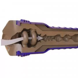 Мастурбатор-вагина Fleshlight Boost Bang Medium Dark Flesh, плавающие кольца Turbo Tech - 6