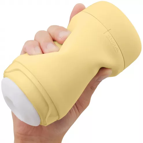 Мастурбатор TENGA PUFFY Custard Yellow, ультрам'який матеріал, багаторазовий, наскрізний