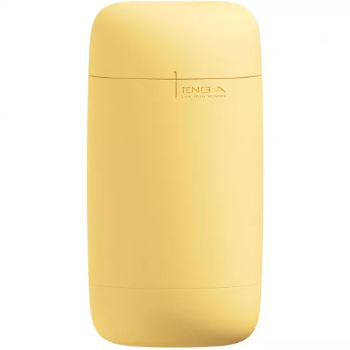 Мастурбатор TENGA PUFFY Custard Yellow, ультрам'який матеріал, багаторазовий, наскрізний