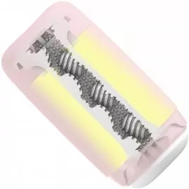 Мастурбатор TENGA PUFFY Strawberry Pink, ультрамягкий материал, многоразовый, сквозной - 6